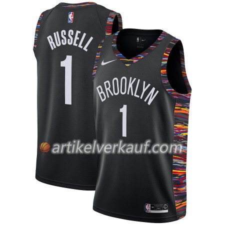 NBA Brooklyn Nets Trikot D'Angelo Russell 1 2018-19 Nike City Edition Schwarz Swingman - Herren